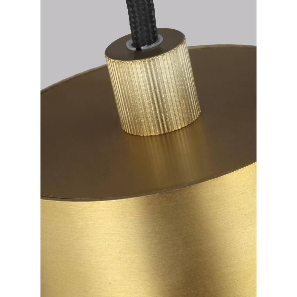 Scandinavian Inverted Bowl LED Pendant in Burnished Brass