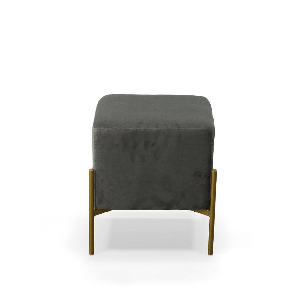 Carolina Classics Adadon Upholstered Accent Stool/Footrest in Gray