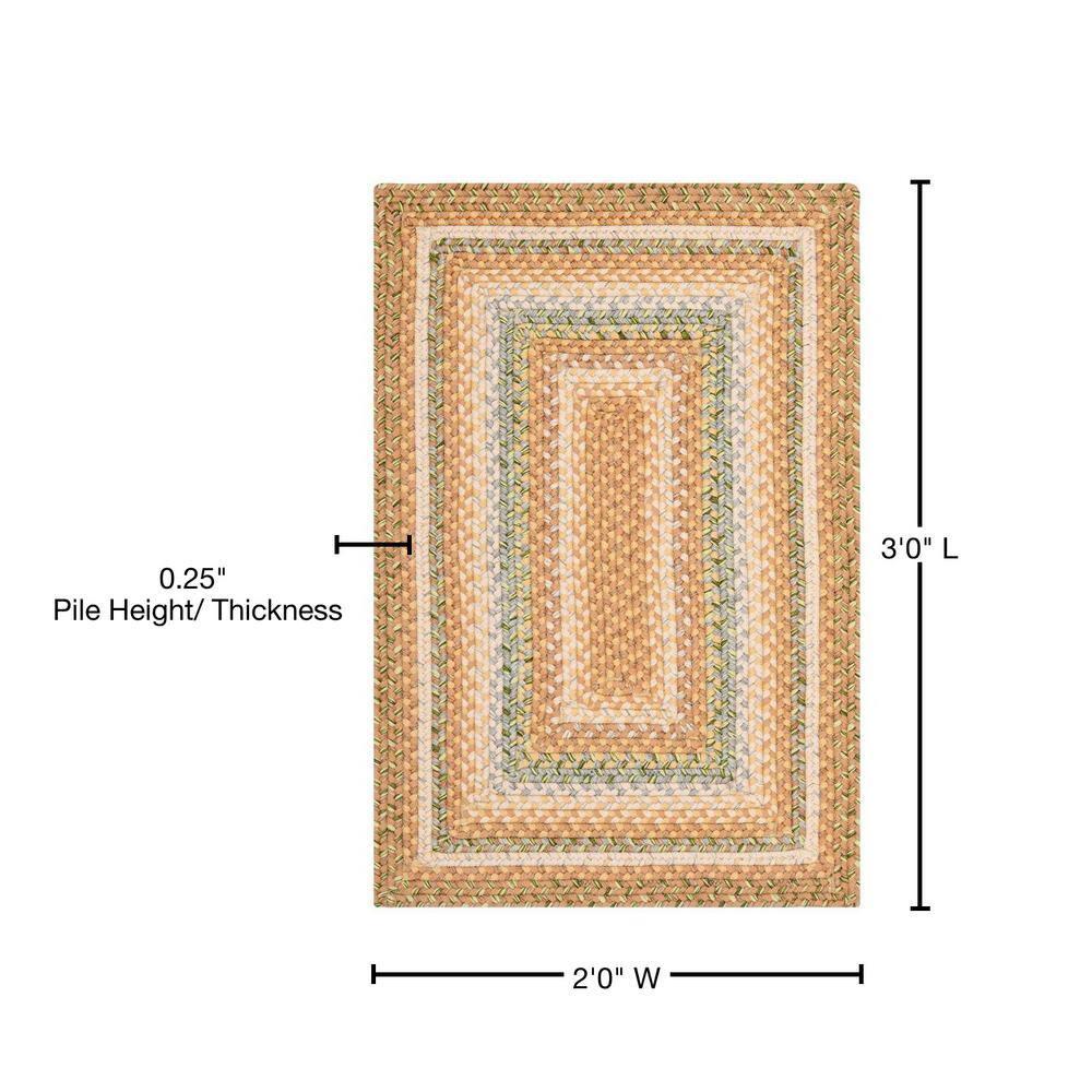 Braided BRD314 Hand Woven Accent Rug - Tan/Multi - 2'x3' - Safavieh.