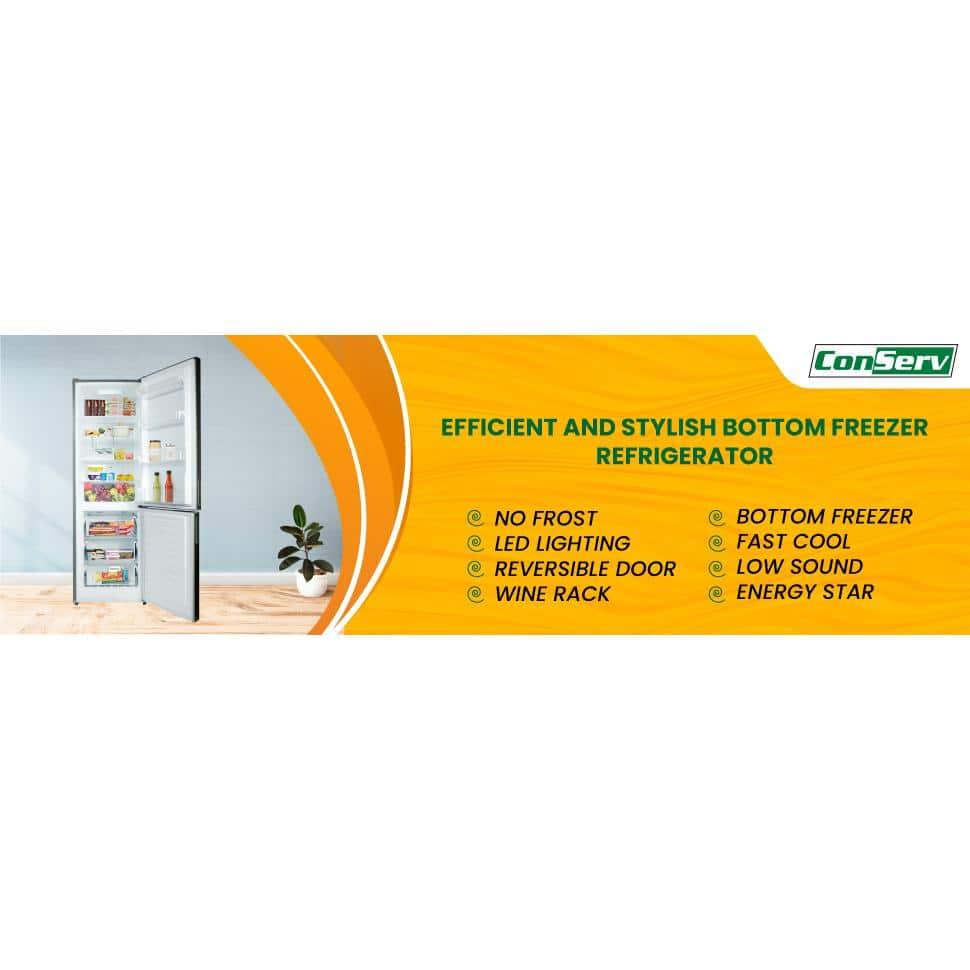 Equator Advanced Appliances Conserv 11cf Bottom Freezer Refrigerator 24in w/ WINE RACK Stainless 110V			 MDRF359WE