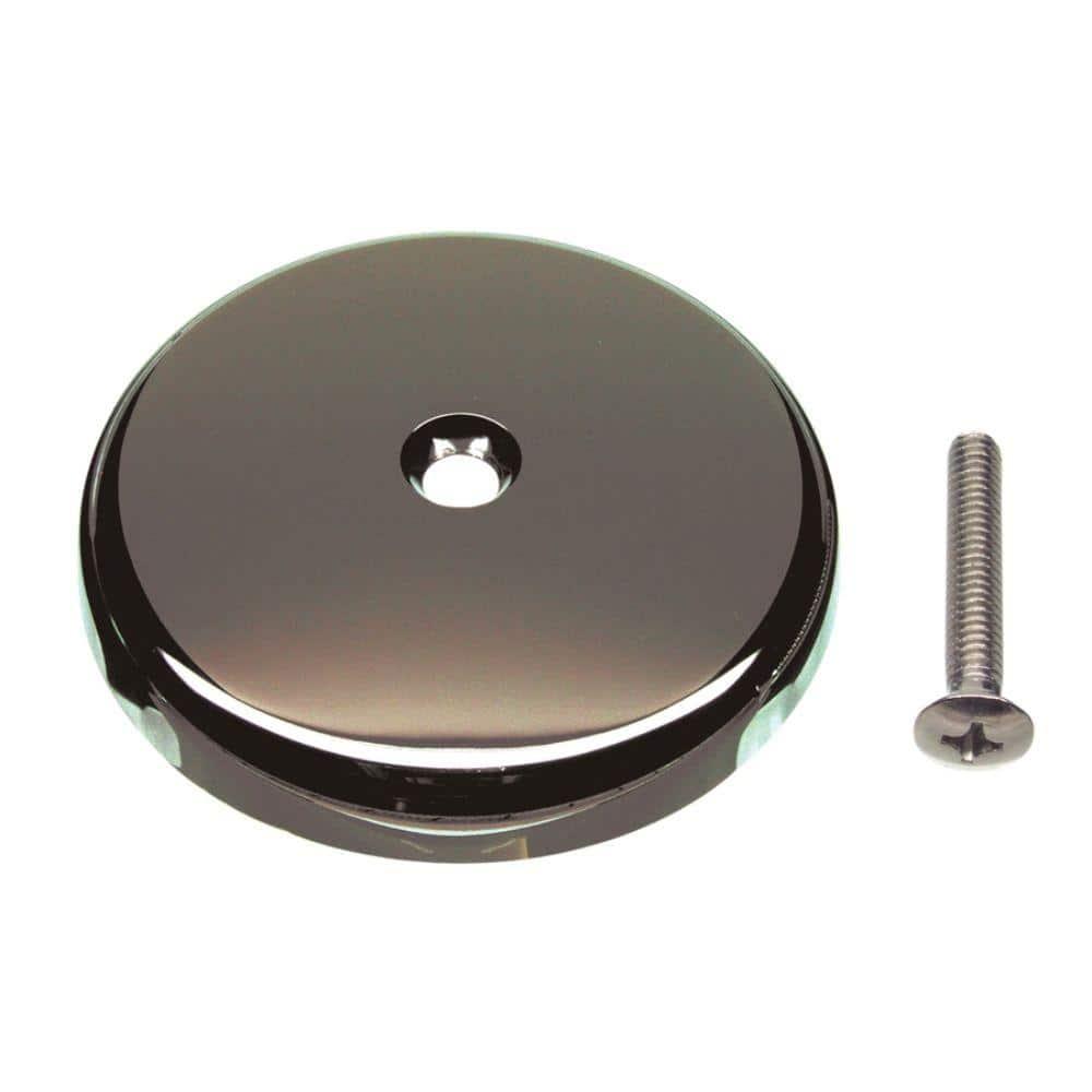 Danco Single Hole Tub Drain Overflow Plate | One Hole | Screw Included | Oil Rubbed Bronze (89473), Chrome