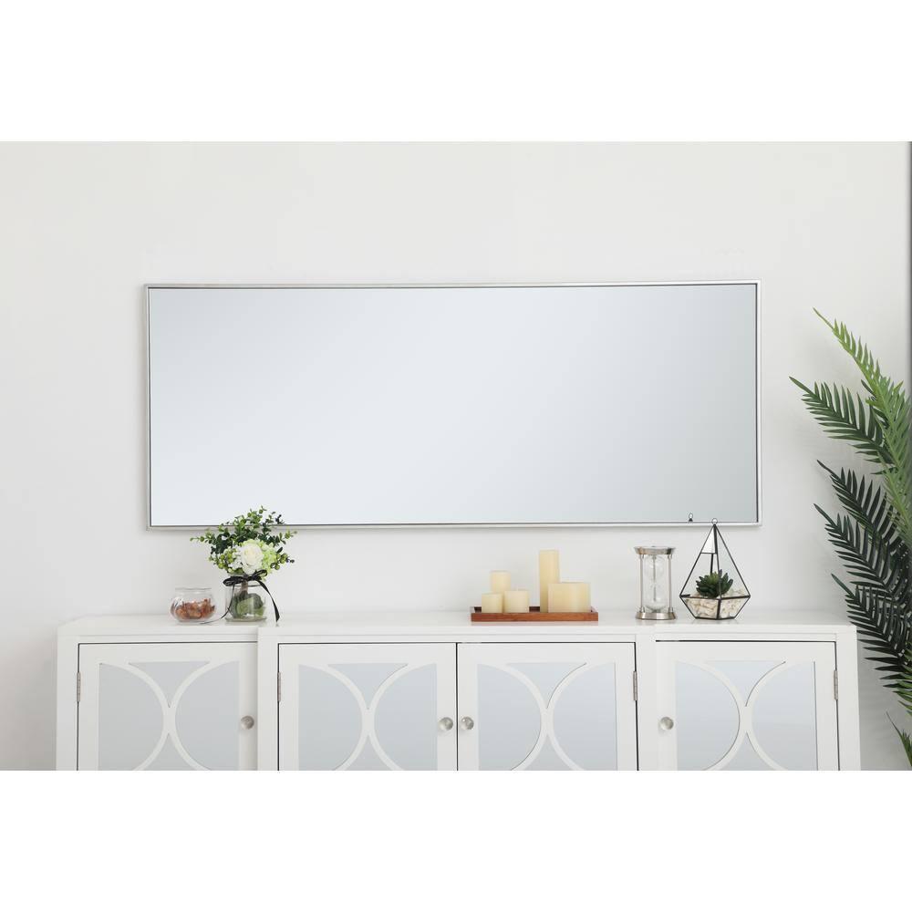 Metal frame rectangle mirror 24 inch in Sliver