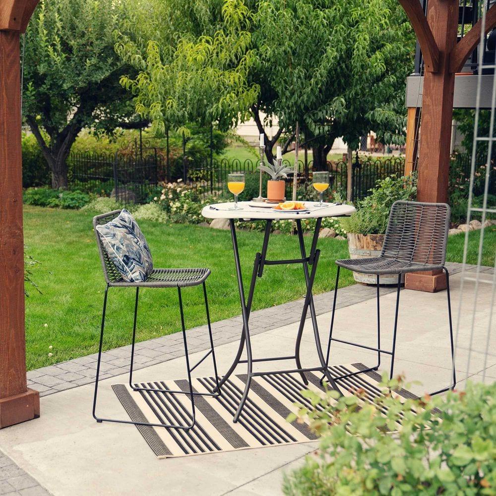 Lifetime 33 inch Round Bistro Table, Indoor/Outdoor Light Commercial, Almond (80362)
