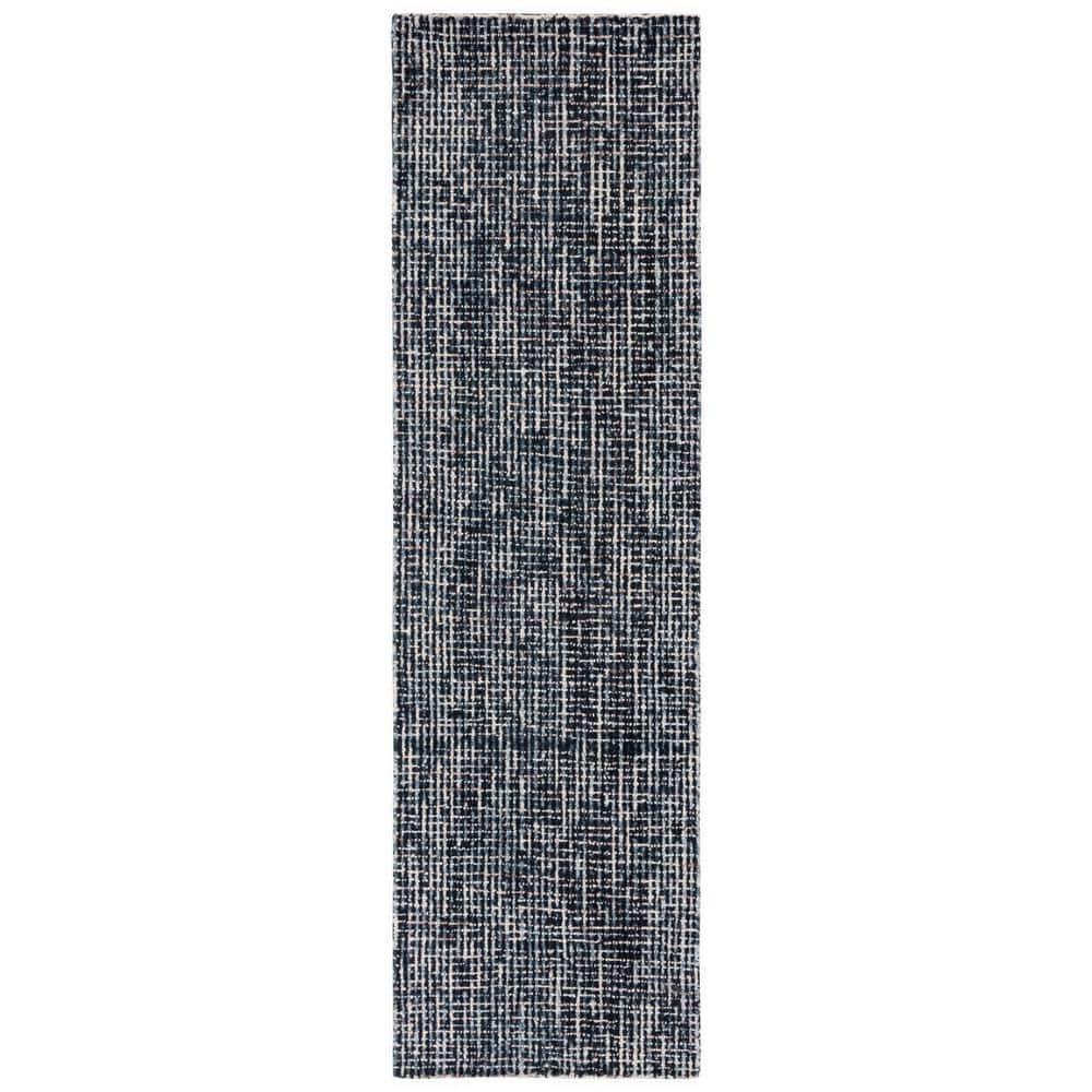 Abstract ABT468 Handmade Indoor Runner - Black/Grey - 2'-3"x8' - Safavieh