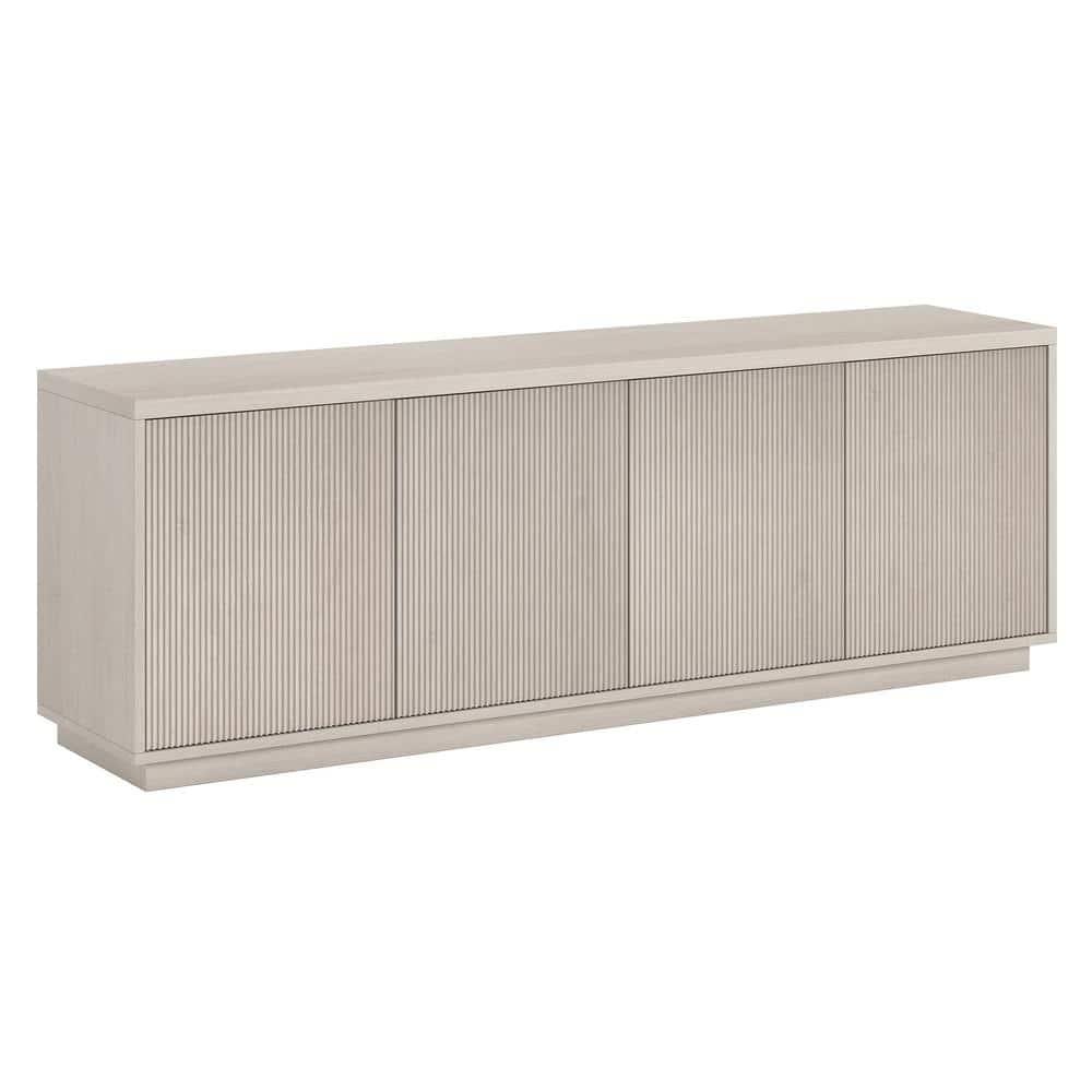 Evelyn&Zoe Hanson Rectangular TV Stand for TV's up to 75", Alder White