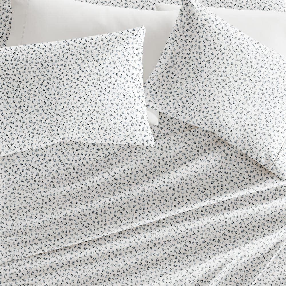 4 Piece Sheet Set Patterned Microfiber Ultra Soft Bedding in Floral Dream