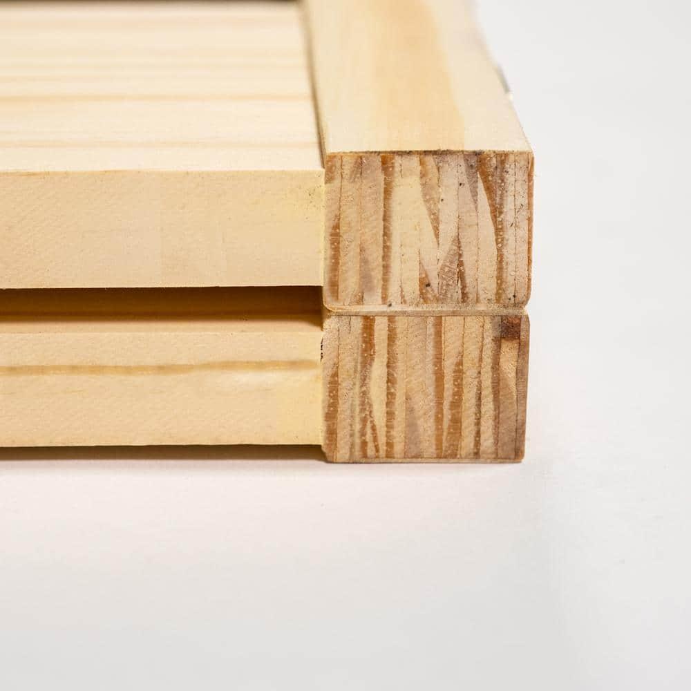 Kimberly Bay Louvered Wood Unfinished Half Panel Plantation Bi-Fold Door