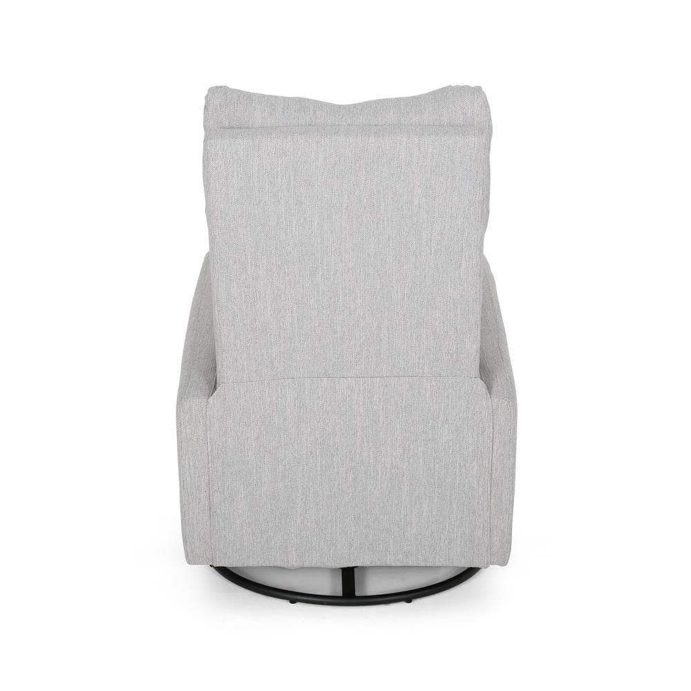 Noble House Warren Standard Fabric Glider Swivel Push Back Nursery Recliner, Gray