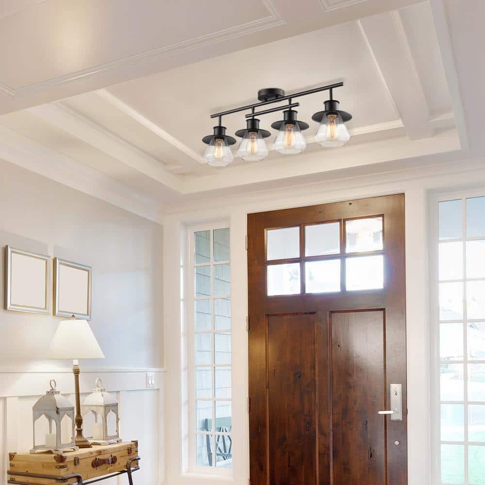 Globe Electric Nate 4-Light Dark Bronze Track Lighting Kit, 59530