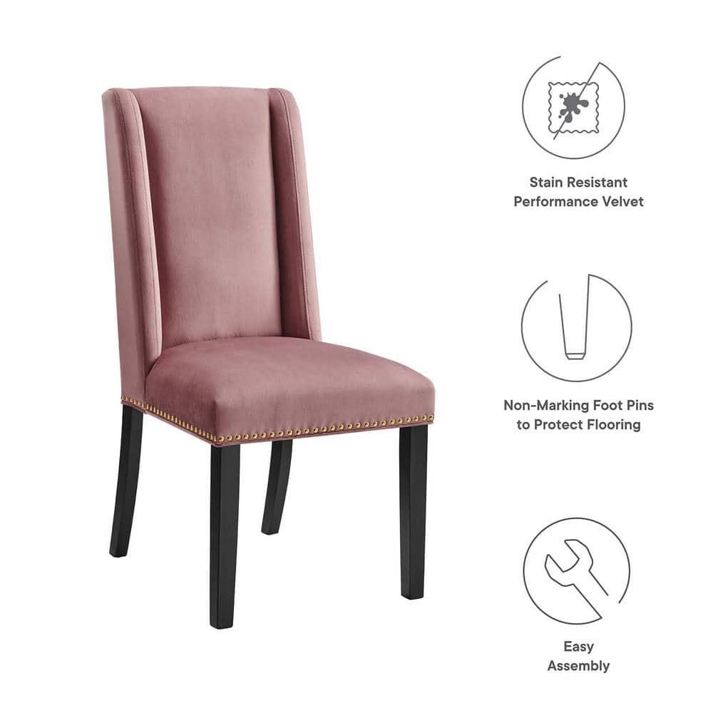Modway Modway Baron Performance Velvet Dining Chairs - Set of 2