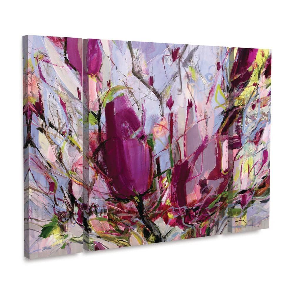 Trademark Fine Art Kati Bujna Magnolia Blossoms 3 Piece Panel Set Art