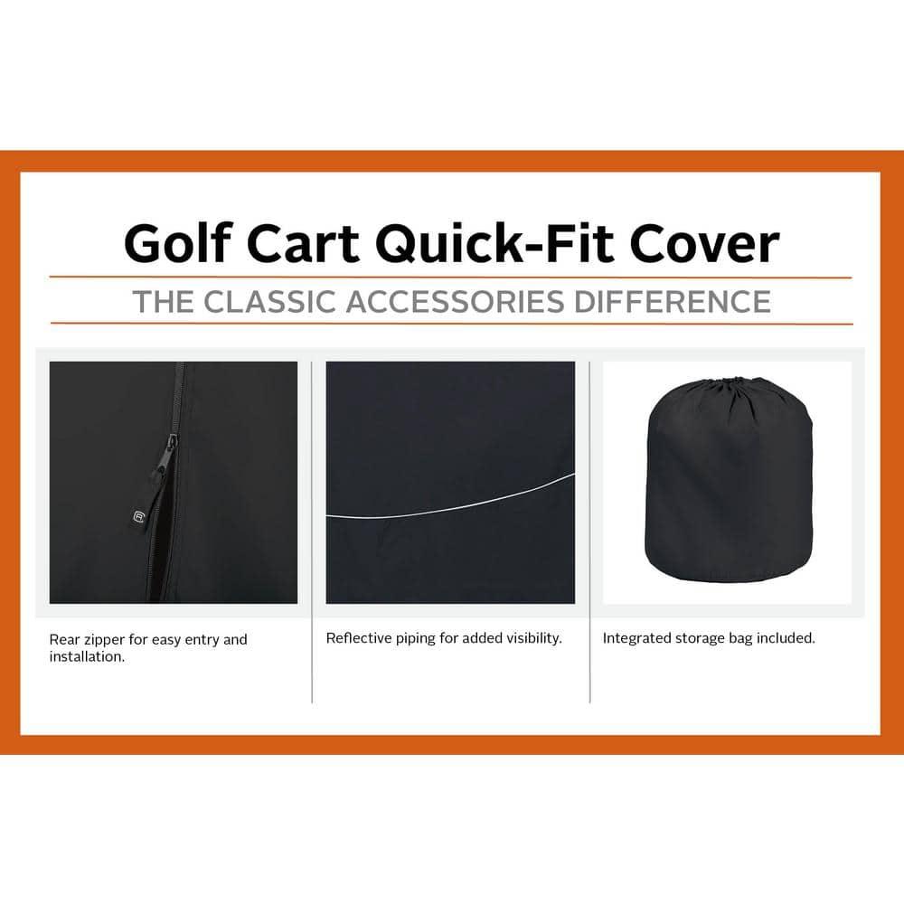 Fairway Short Roof Golf Car Quick-Fit Cover Black