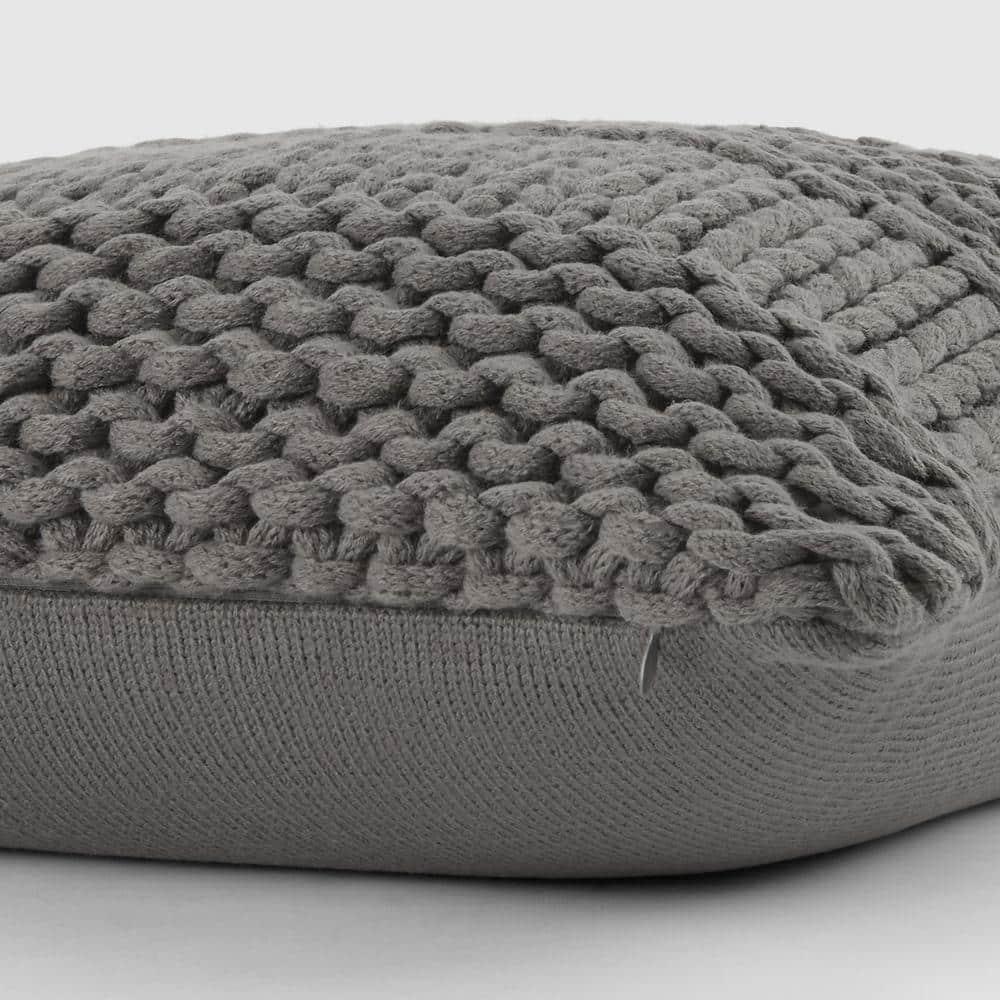 Becky Cameron Cozy Chunky Knit Acrylic Decor Throw Pillow