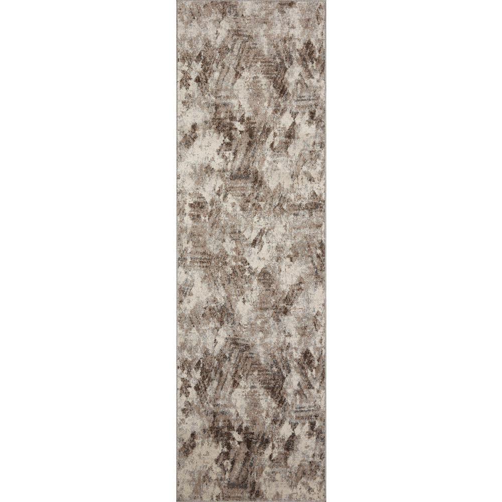Loloi II Austen AUS-03 Abstract Natural / Mocha Area Rug 2'-4" x 8'-0"