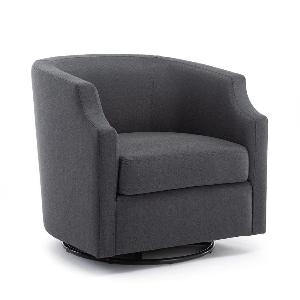 Debbie 77.47cm Wide Polyester Swivel Barrel Chair