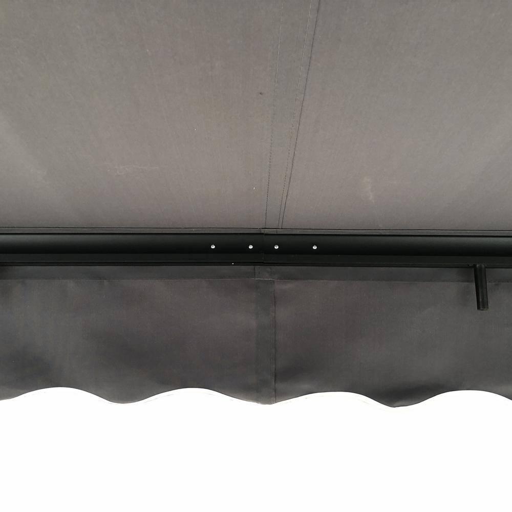 Motorized Retractable Patio Awning- Black Frame