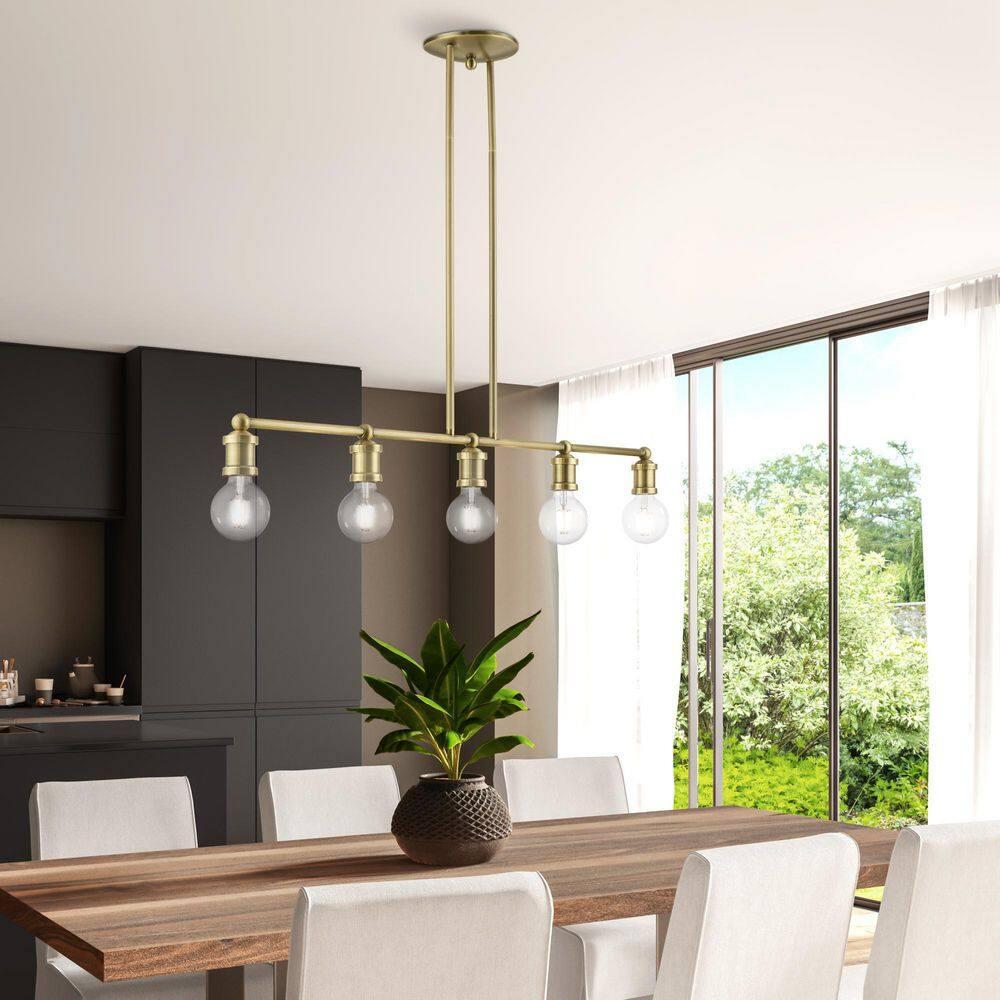 Livex Lighting Lansdale 5 - Light Chandelier in  Antique Brass