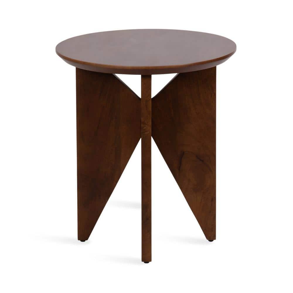 Kate and Laurel Faiza Wood Side Table, 18x18x20, Walnut Brown