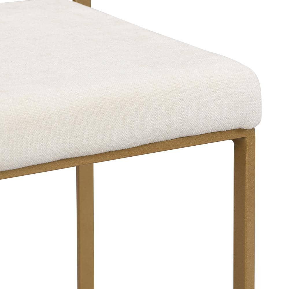 Carolina Living Lucien 25.25" Upholstered Counter Stool - Gold - Cream Upholstery
