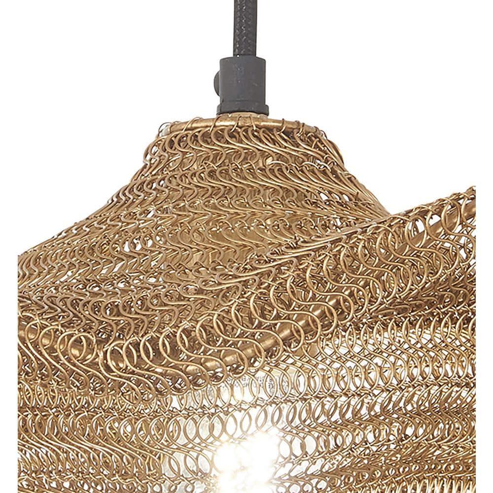 Small 1 Light Pendant In Gilded Brass Finish