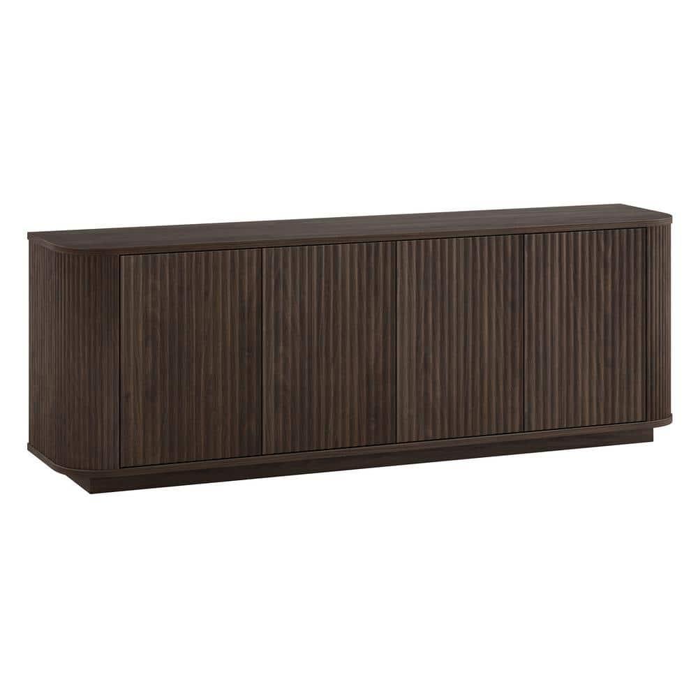 Evelyn&Zoe Canton Transitional TV Stand For TVs up to 75", Alder Brown