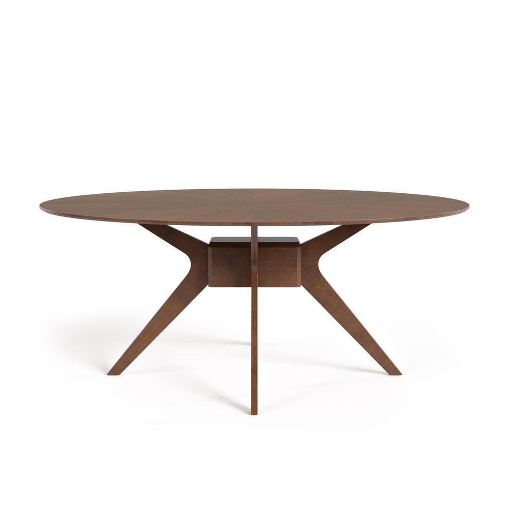 HOMES: Inside + Out 5pc Pearlcrest Mid-Century Modern Dining Table Walnut