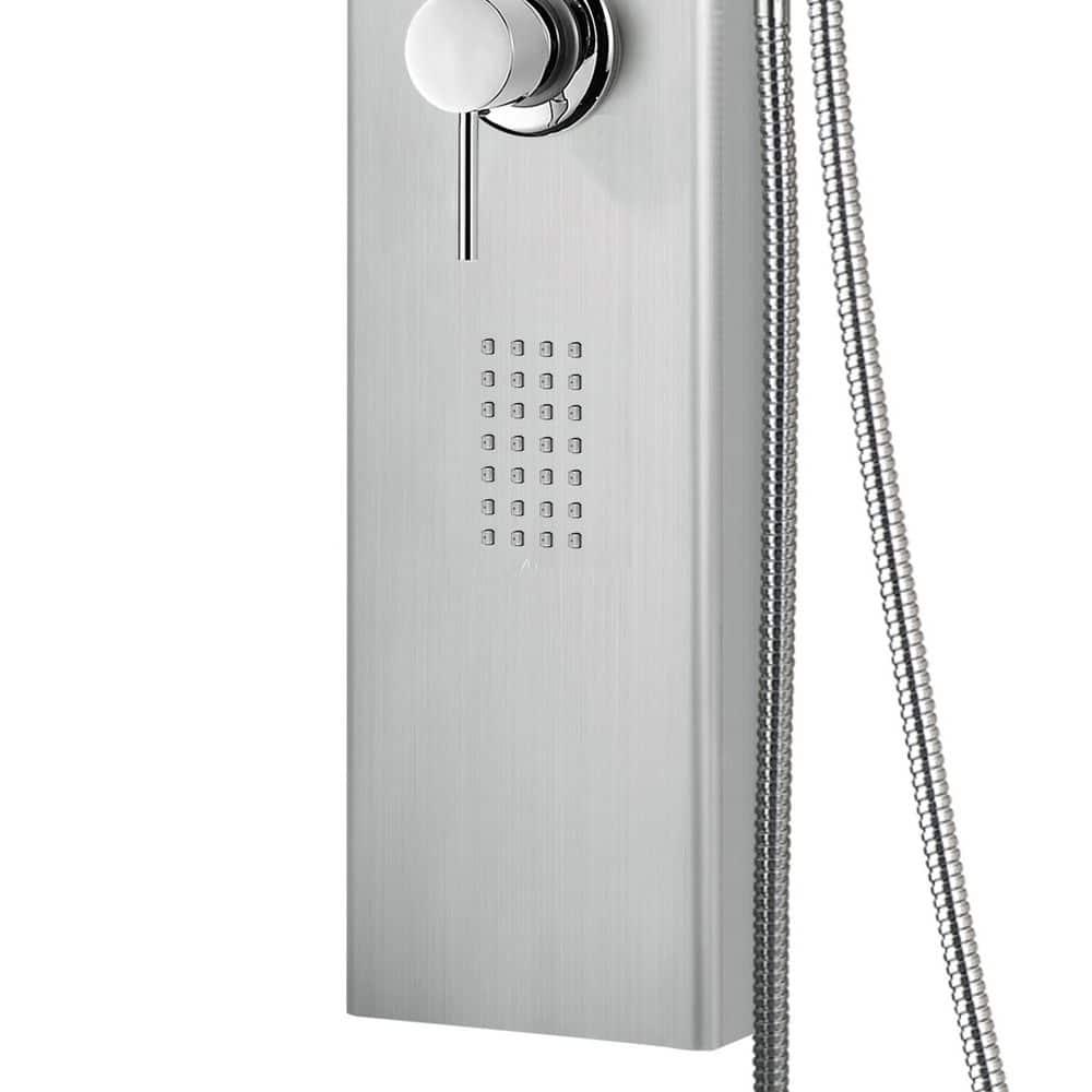AquaNiche 8-in Rain Showerhead Showerspa with 4-Body Jets Built-in Niche and Handshower