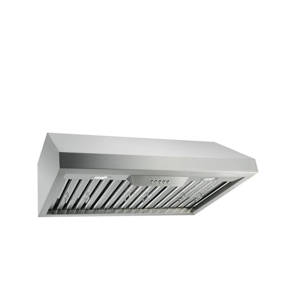 NXR Professional Ranges 30" Stainless Steel 800 CFM Under Cabinet Range Hood with Baffle Filter