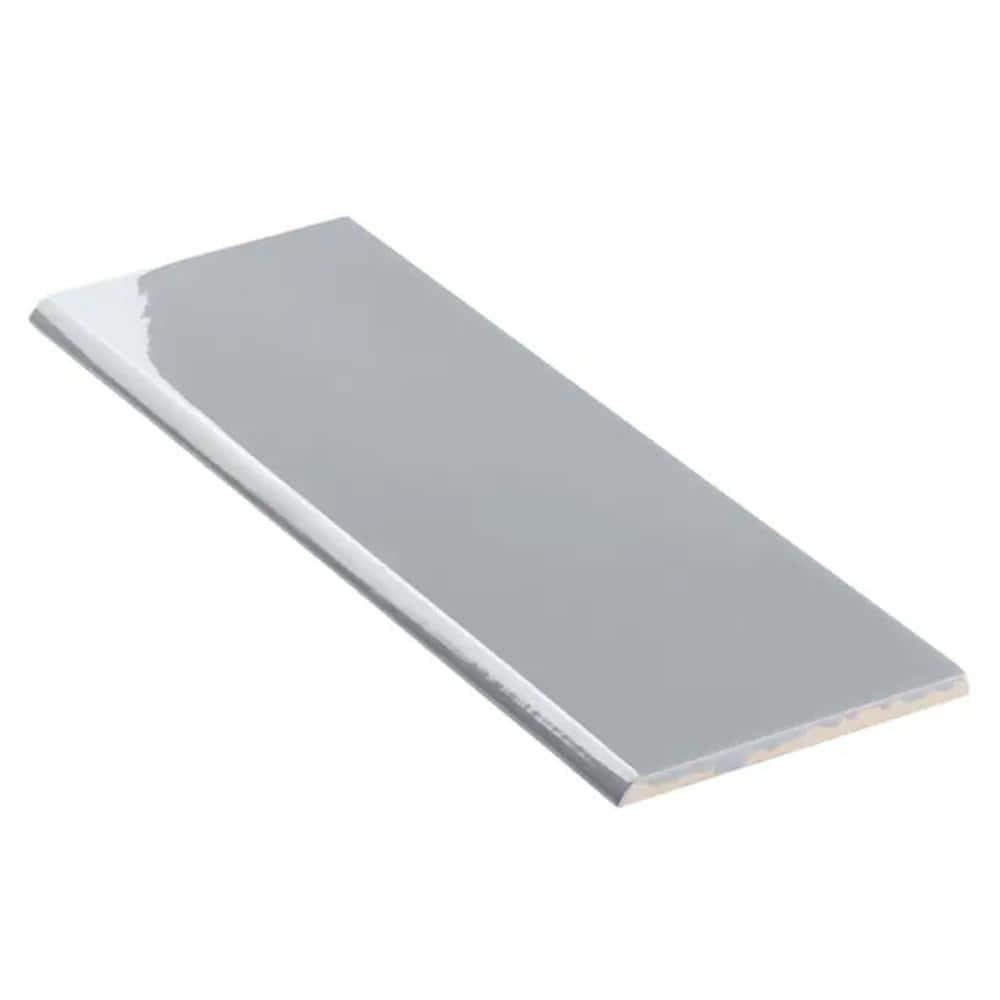 Bond Tile Remington 3.93 in. x 11.81 in. Polished Porcelain Wall Bullnose Tile