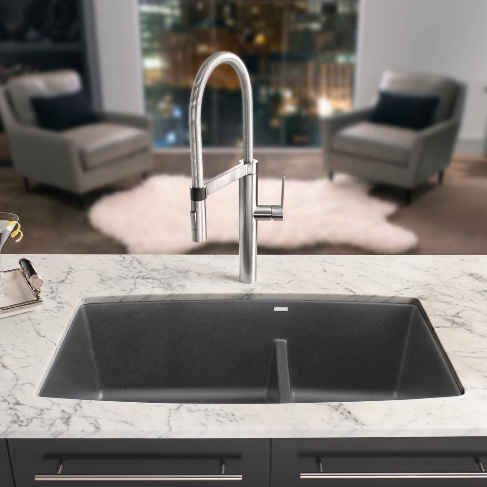Performa SILGRANIT 33" L x 19" W Double Bowl Undermount Kitchen Sink