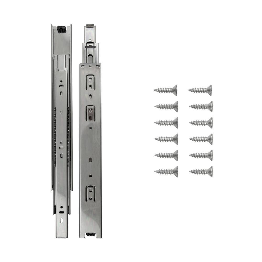 Drawer Slide Side Mount Full Extension Cadmium Finish