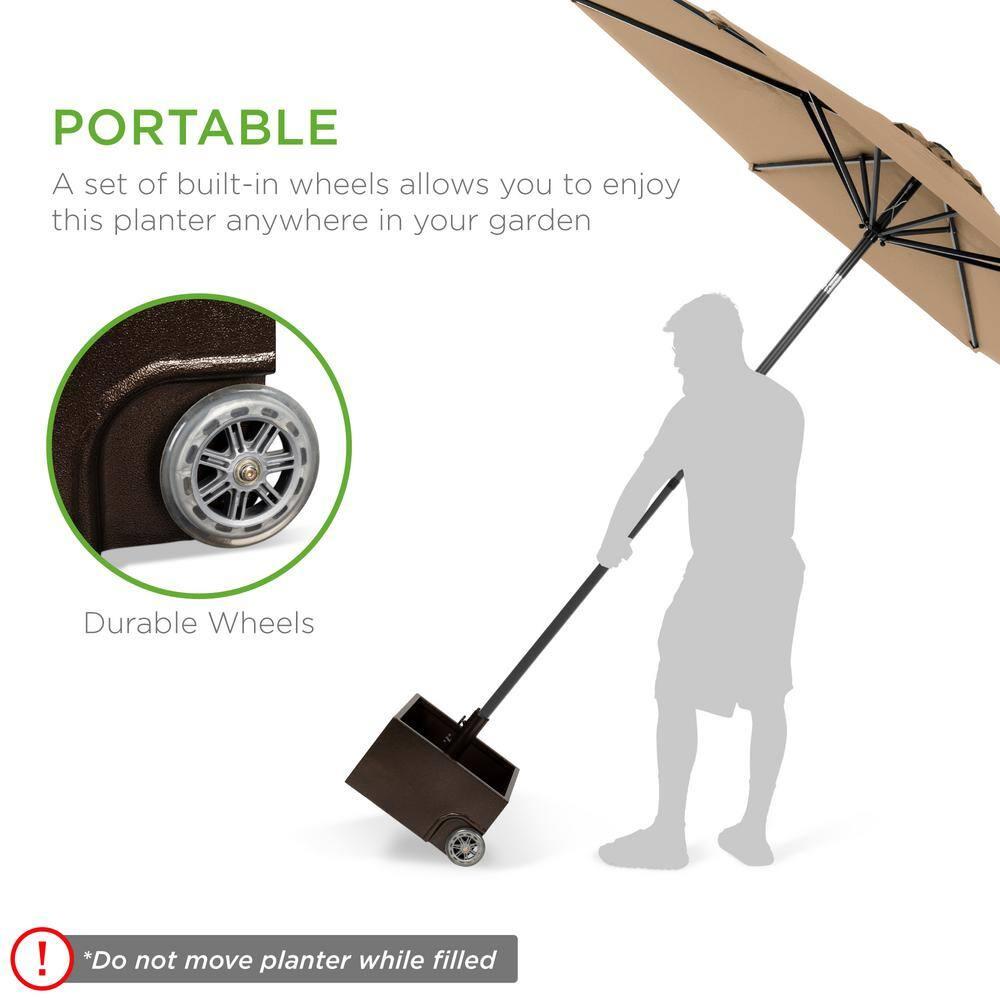 Arlmont & Co. Naiim 29 Lb. Steel Free Standing Umbrella Base with Wheels