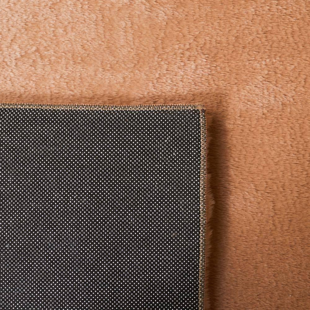Faux Rabbit Fur FRF500 Power Loomed Machine Washable Indoor Area Rug - Brown - 6'x9' - Safavieh