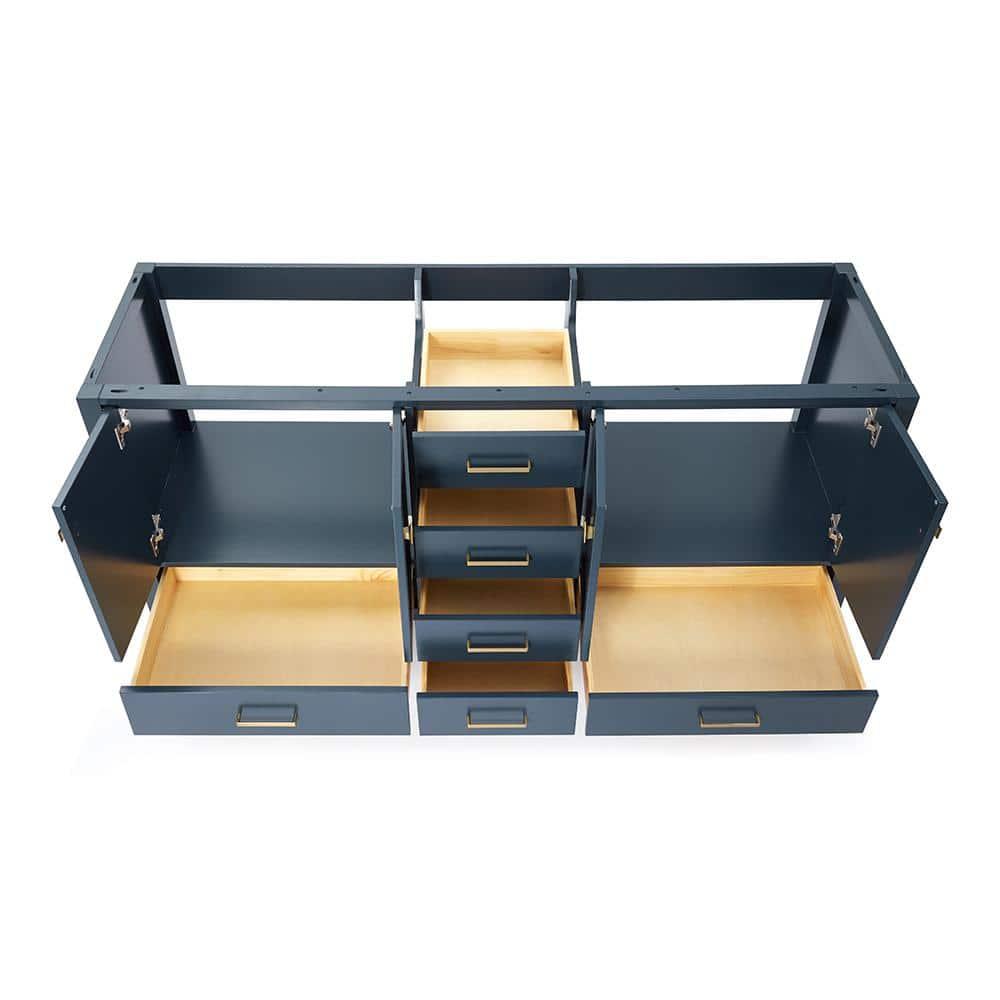 Ariel A073d-Bc Cambridge 72" Double Free Standing Vanity Cabinet Only - Blue