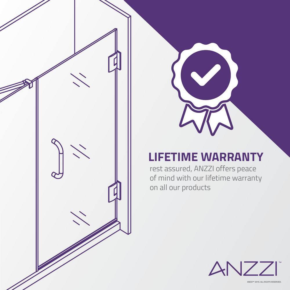 Consort 72" H Hinged Frameless Shower Door