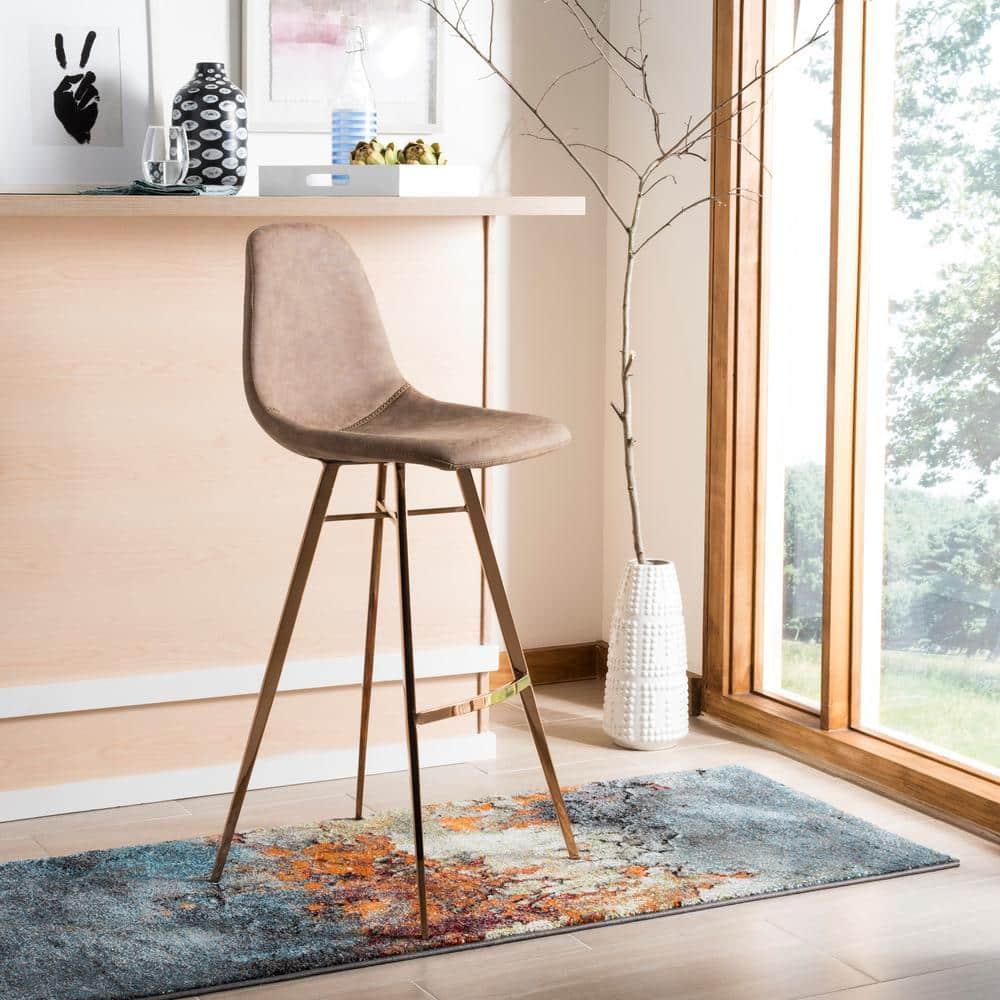 Mathison Bar Stool  - FOX3011 - Brown/Copper - Safavieh Couture