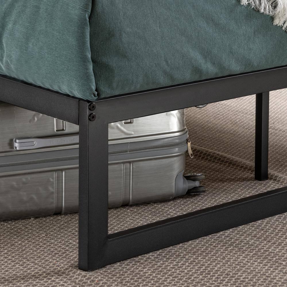 Full Abel 14" Metal Platform Bed Frame Black - Zinus: Steel Construction, No Box Spring Needed, Easy Clean