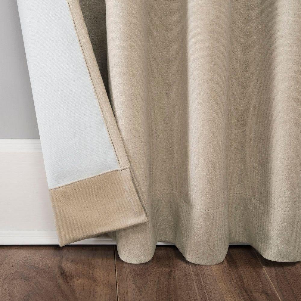 Sun Zero Velvet Noise Reducing Thermal Extreme 100% Blackout Back Tab Curtain Panel
