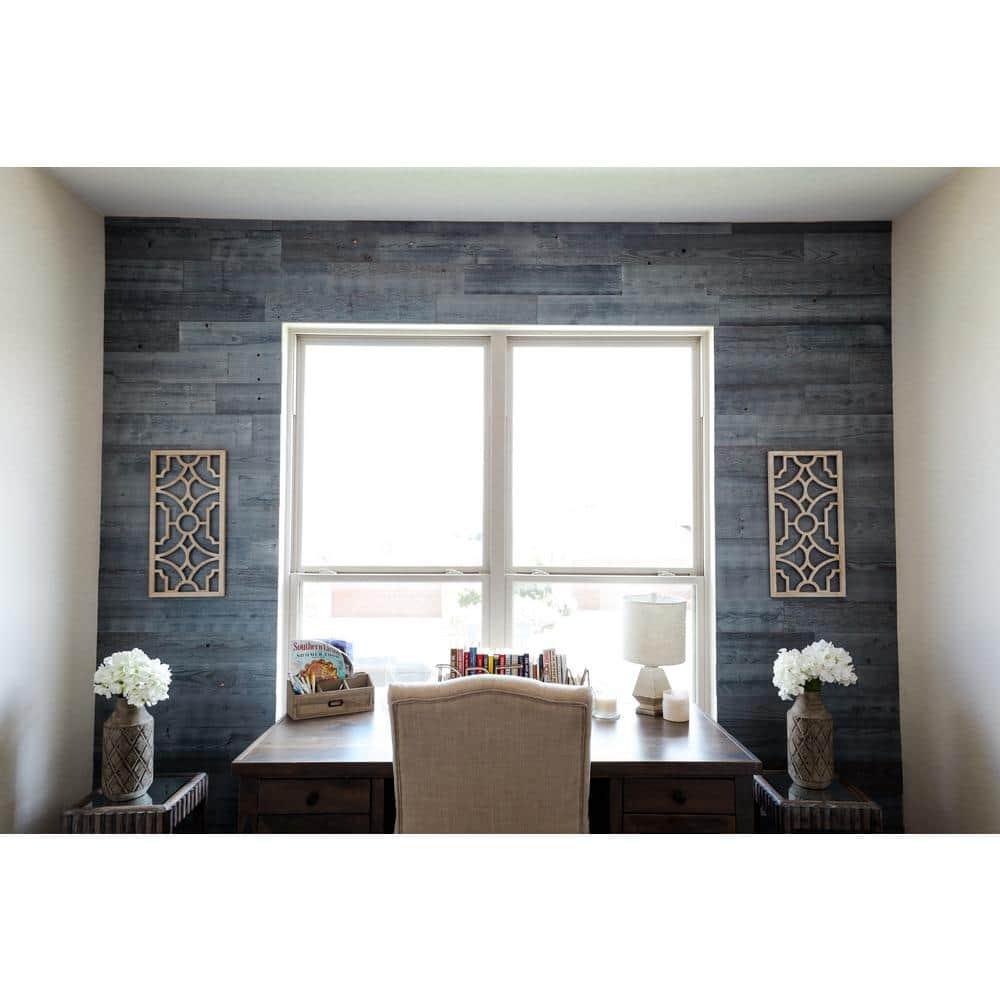 Timberchic River Reclaimed Wooden Wall planks - Simple Peel & Stick Wall Covering Application for DIY Accent Wall & Home Improvement - Modern, Premium Wall Paneling