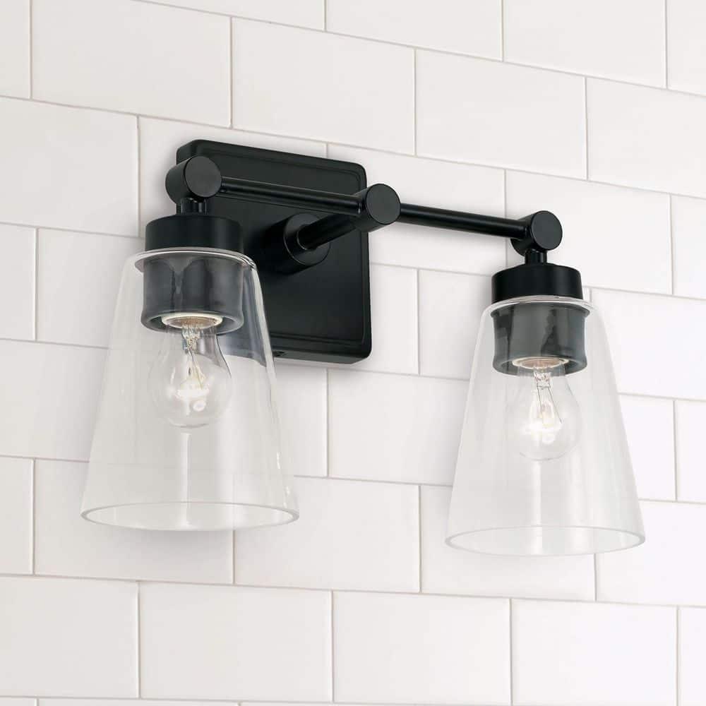 Capital Lighting Rory 2 - Light Vanity in  Matte Black