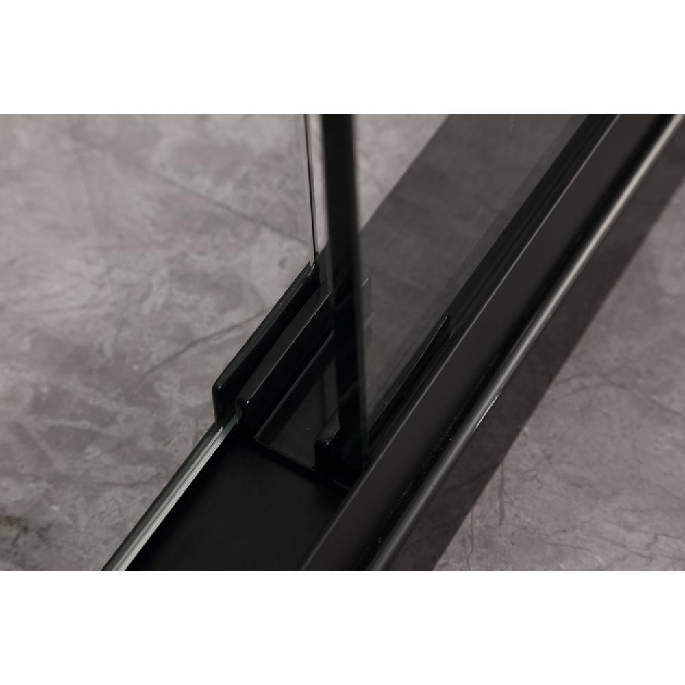 BVNECXP Frameless Sliding Glass Shower Doors 60" Width X 76"Height With 3/8"(10Mm) Clear Tempered Glass YY3CHO-W1675S00002