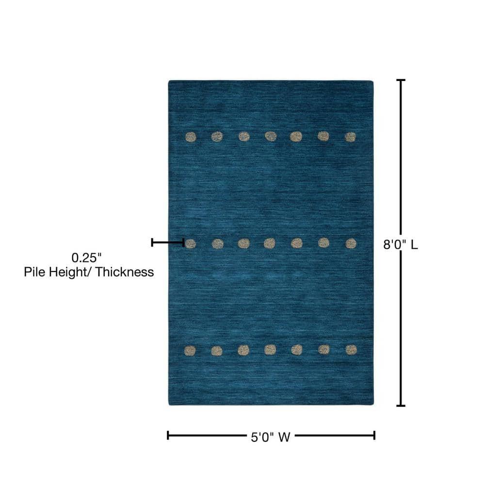 Himalaya HIM590 Hand Loomed Area Rug - Blue - 5'x8' - Safavieh.