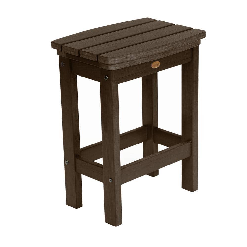 Weathered Acorn Compact Backless Counter Height Bar Stool