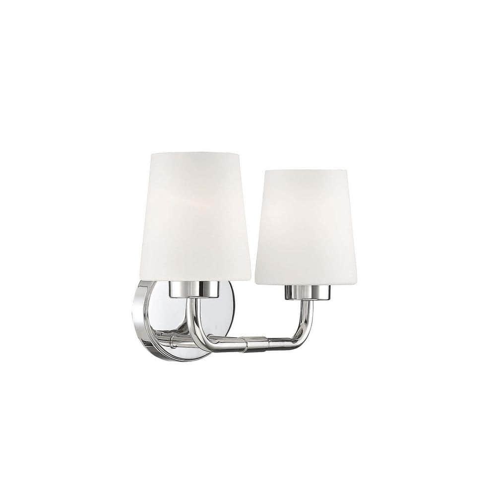 Savoy House Capra 2 - Light Vanity in  Polished Nickel