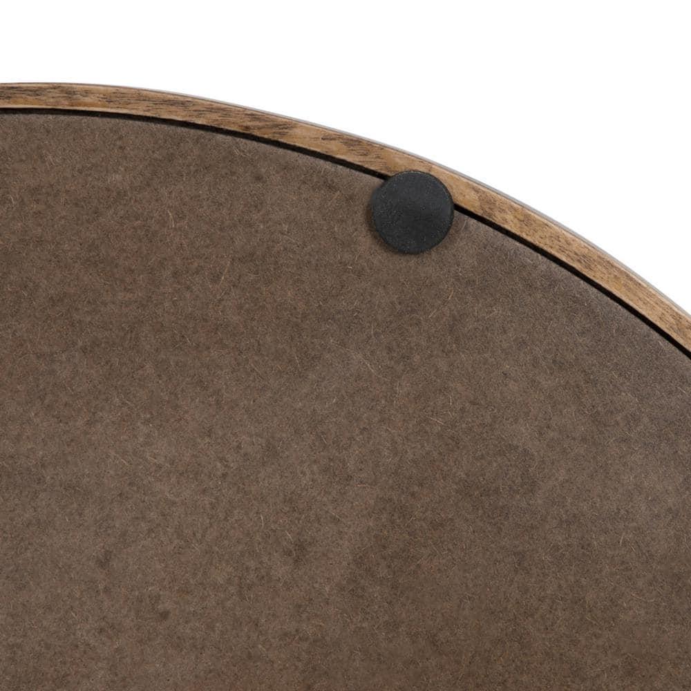 Kate and Laurel Lipton Tray, 15.5" Diameter, Rustic Brown