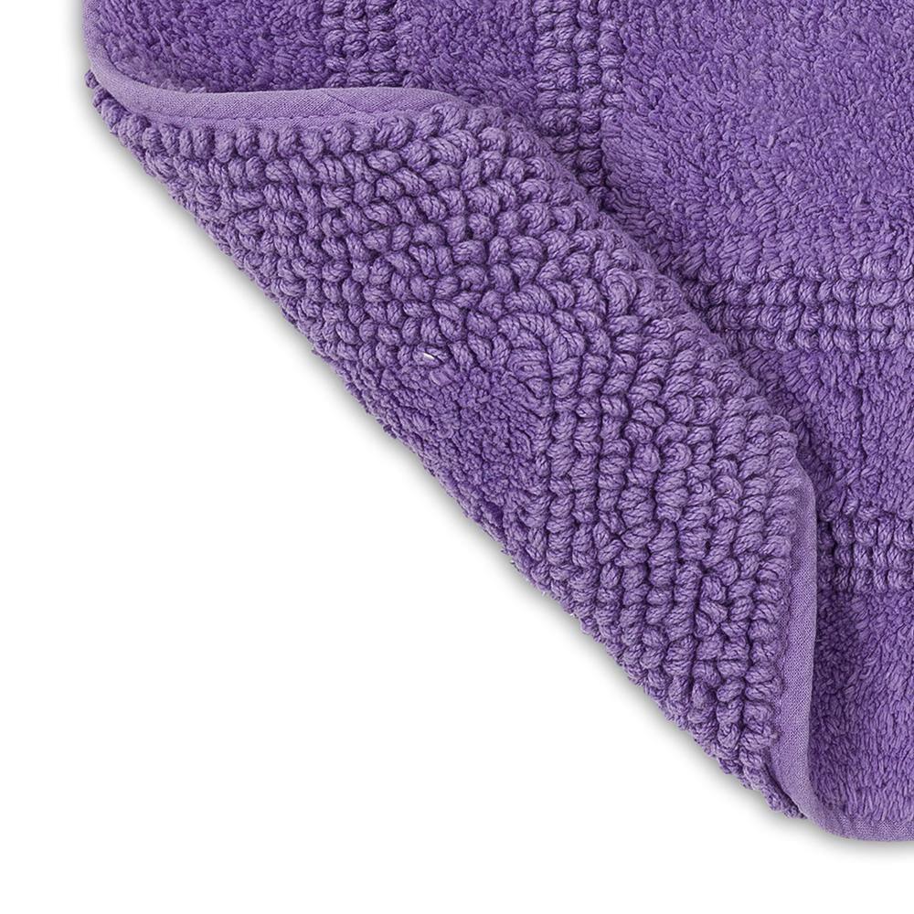 Mohawk Cotton Bath Mat Soft Absorbent Quick Dry Machine Washable Bathroom Mat, Grape, 17" x 24"
