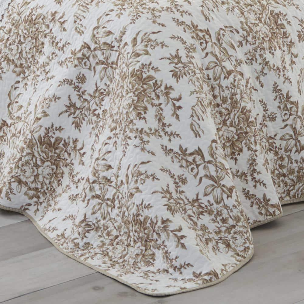 Laura Ashley Bedford Cotton Reversible Quilt Set