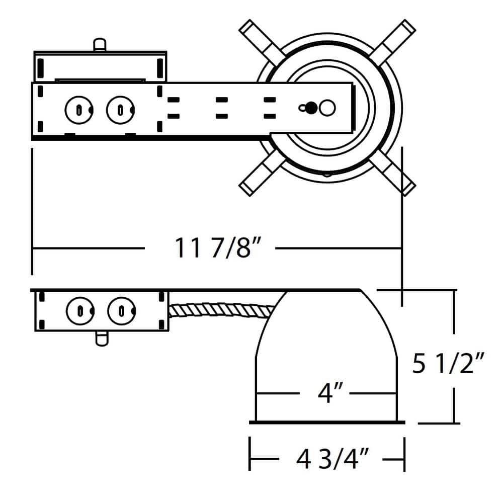 NICOR Lighting 19001AR-LED-ID 4 in. LED Remodel Housing with IDEAL Connection & IC-Rated - Natural