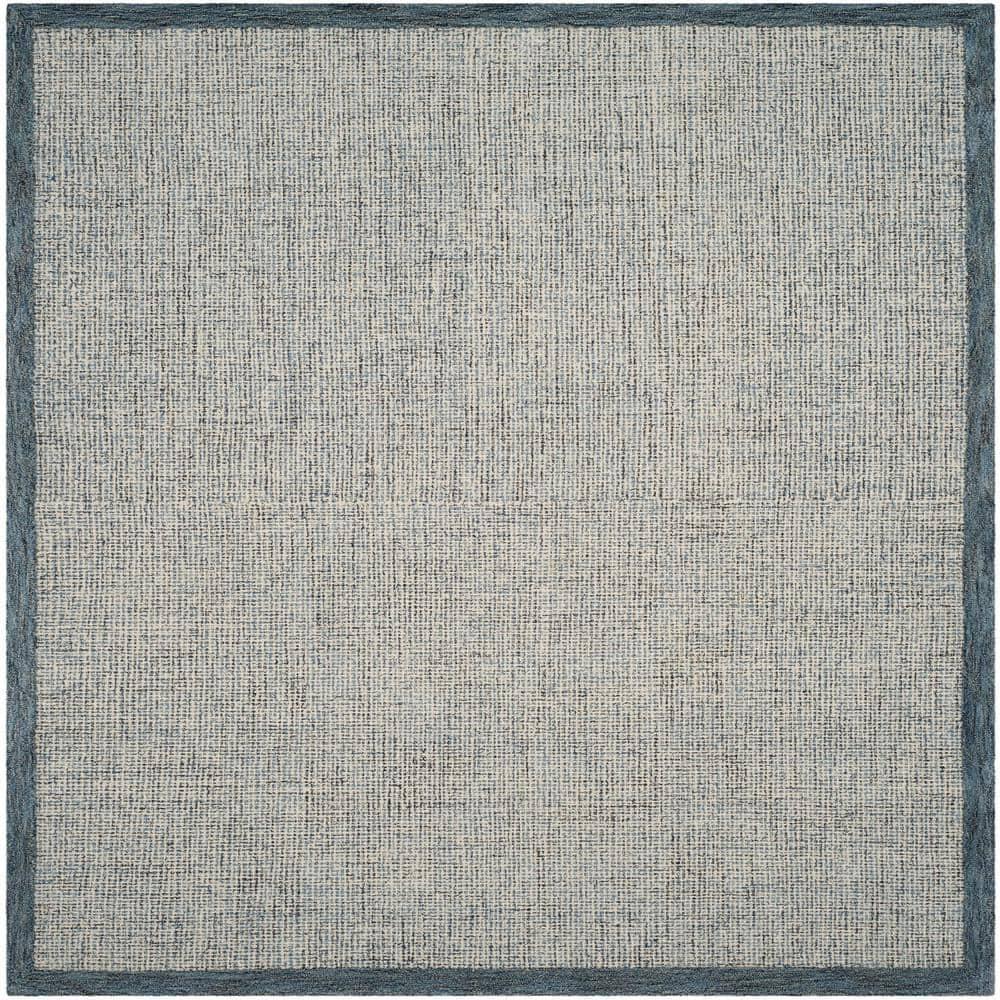 Abstract ABT220 Handmade Indoor Area Rug - Navy/Ivory - 6'x6' - Safavieh