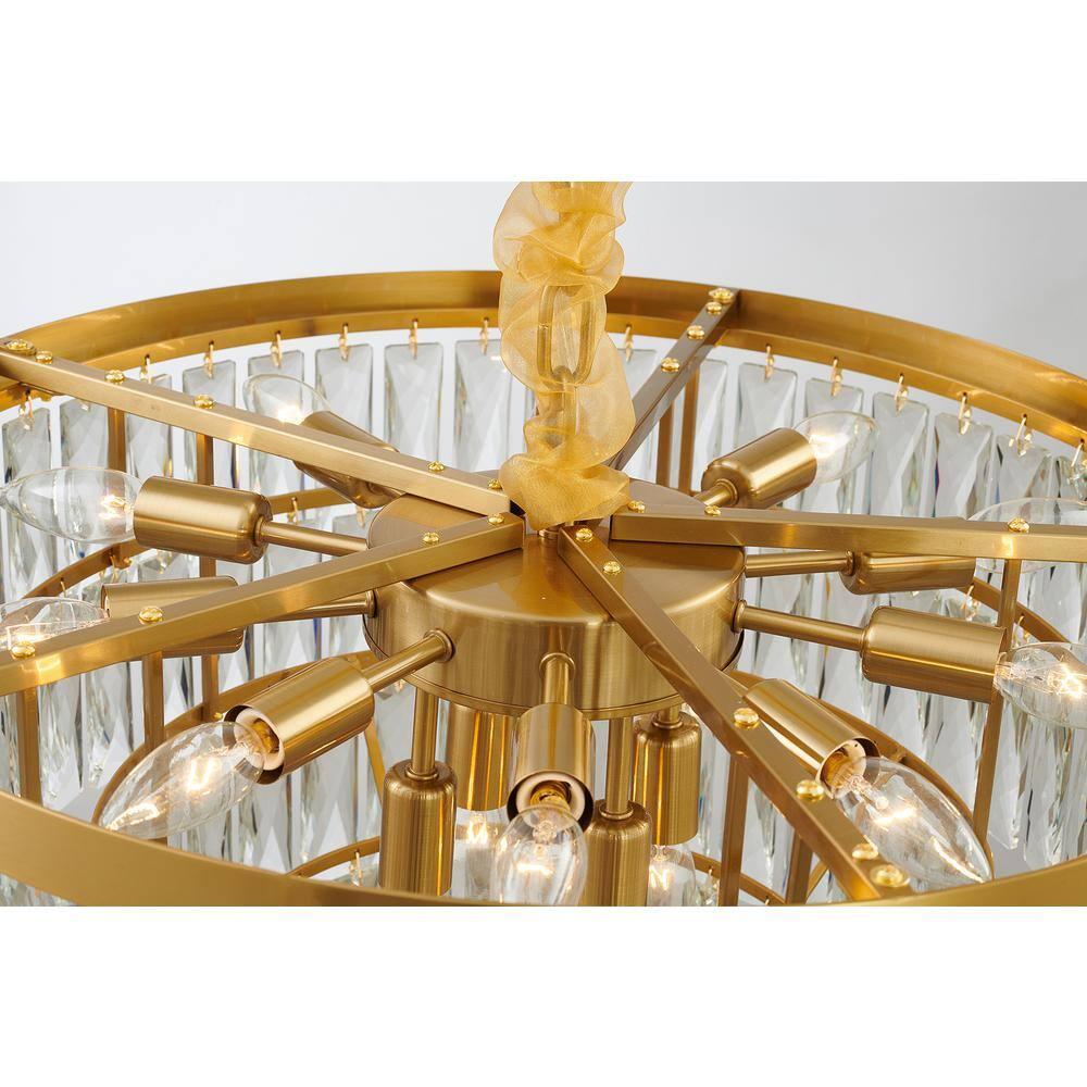 Brayton 16 Light 6 Tier Chrome Chandelier With Crystal Accents